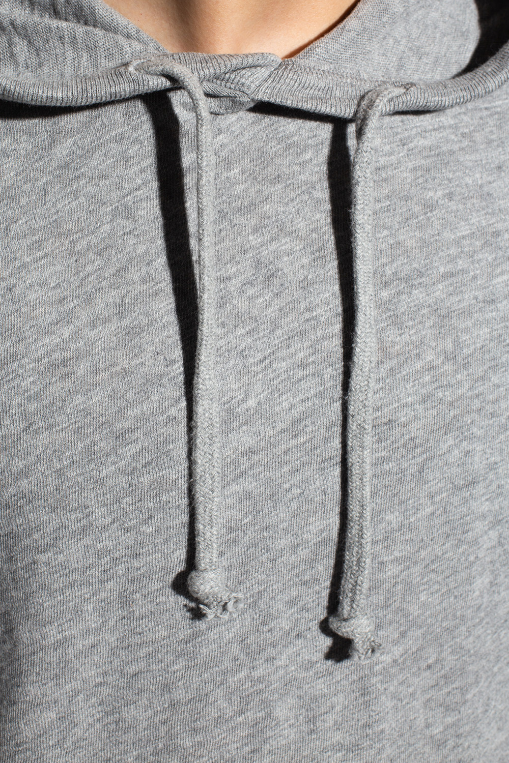 graphic print drawstring hoodie Schwarz  Cotton hoodie